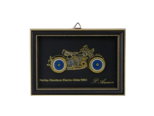 P.Ammon Harley-Davidson Electra-Glide 1965/Handgefertigte Collage aus Uhrenteile