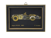 P.Ammon Jaguar XK120 1950 / Handgefertigte Collage aus...