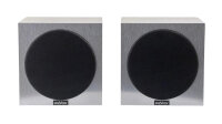 1 Paar REVOX Re:sound S Piccolo Regallautsprecher / Silber / Guter Zustand