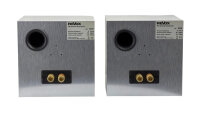 1 Paar REVOX Re:sound S Piccolo Regallautsprecher / Silber / Guter Zustand