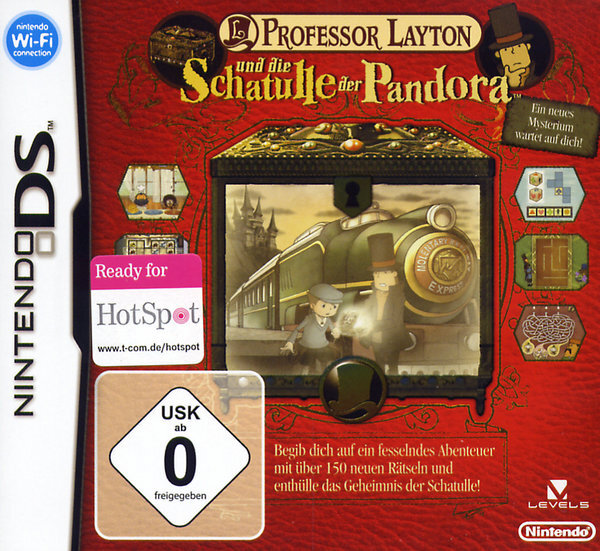 Professor Layton und die Schatulle der Pandora- Nintendo DS+Handbuch*Brandneu