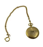 Dugena Savonette Quarz "Cavalier" Taschenuhr-Mondphase / Goldplattiert /OVP /Top