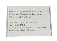 Acer Aspire 3 A317-54-37RZ / i3-1215U / 8CPU / 8GB RAM / 512GB / Win 11 Pro /Top