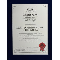 Most Expensive Coins in the World vergoldete Sammlermedaillen / Set / 03243 /#13