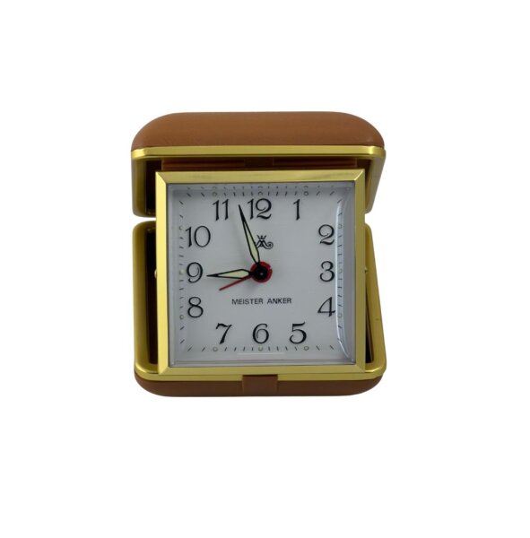 Meister Anker Reisewecker / Braun / Retro / Zeiger o. Funktion /Sammler /defekt