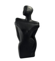 Abstrakte Schwarze Skulptur aus Keramik / Frauenfigur /...