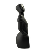 Abstrakte Schwarze Skulptur aus Keramik / Frauenfigur / Modern / Dekofigur / Top