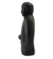 Abstrakte Schwarze Skulptur aus Keramik /Männerfigur /80er Style /Dekofigur /Top