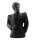 Abstrakte Schwarze Skulptur aus Keramik /Männerfigur /80er Style /Dekofigur /Top
