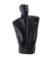 Abstrakte Schwarze Skulptur aus Keramik /...
