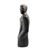 Abstrakte Schwarze Skulptur aus Keramik / Männerfigur / Modern / Dekofigur / Top