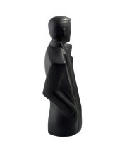 Abstrakte Schwarze Skulptur aus Keramik / Männerfigur / Modern / Dekofigur / Top