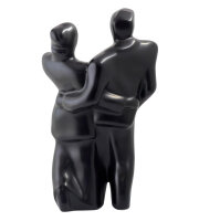 Abstrakte Schwarze Skulptur aus Keramik / Pärchenfigur / Modern / Dekofigur /Top