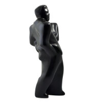 Abstrakte Schwarze Skulptur aus Keramik / Pärchenfigur / Modern / Dekofigur /Top