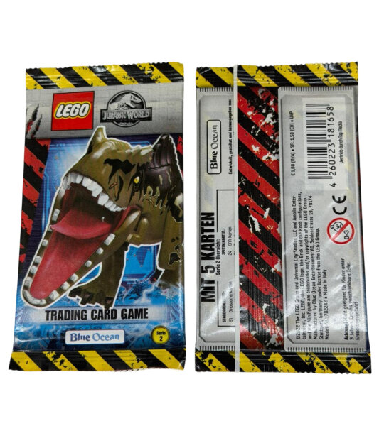 1x Booster LEGO Jurassic World Trading Cards / Serie 2 / Blue Ocean / Brandneu