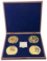 Das Dreikaiserjahr 1888 Gigant-Medaillen-Set /vergoldet /Zertifikat /Sammler #12
