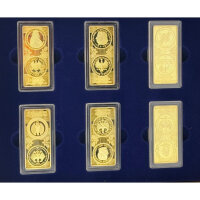 "Das Deutsche Geld" Barren-Komplett-Set / vergoldet / Zertifikat / Sammler #9