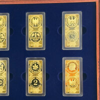 "Das Deutsche Geld" Barren-Komplett-Set / vergoldet / Zertifikat / Sammler #9