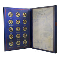 The Presidents of the USA Coin Collection /45 Farbmedaillen /vergoldet /Zert. #8