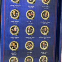 The Presidents of the USA Coin Collection /45 Farbmedaillen /vergoldet /Zert. #8