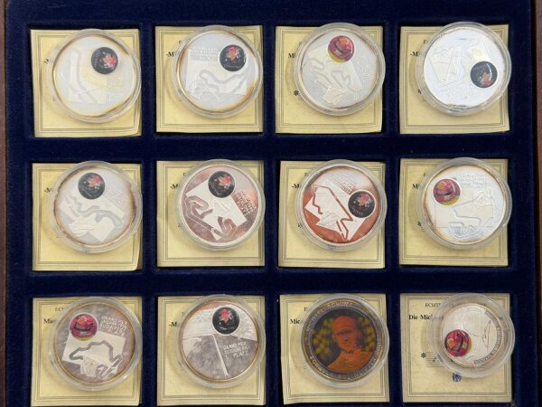 Michael Schumacher Komplettedition / 12 Silbermedaillen / Sammler /Zertifikat#19