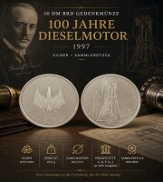 10 DM BRD Gedenkmünze 1997 - 100 Jahre Dieselmotor /...