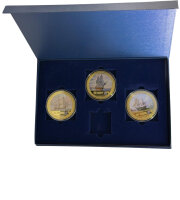 3x Gigant Medaillen "Schiffe der Royal Navy" / Sammler / Zertifikat
