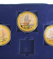 3x Gigant Medaillen "Schiffe der Royal Navy" / Sammler / Zertifikat