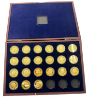 21er Medaillen Set Kanzler und Präsidenten der BRD / vergoldet /Sammler #24