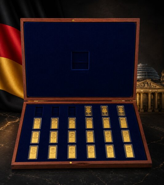Barren Komplettset "Kanzler & Präsidenten Der BRD" / vergoldet / Sammler