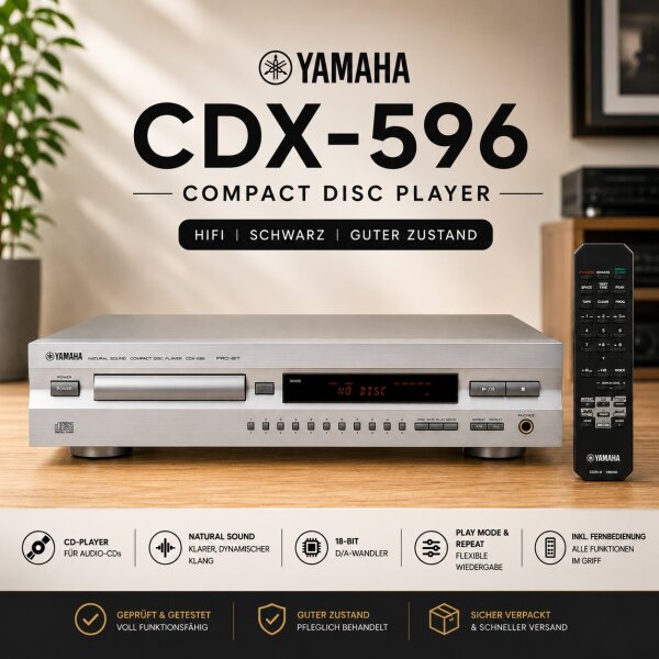 Yamaha "CDX-596" CD Player / Compact Disc Player + FB / HiFi  / Guter Zustand