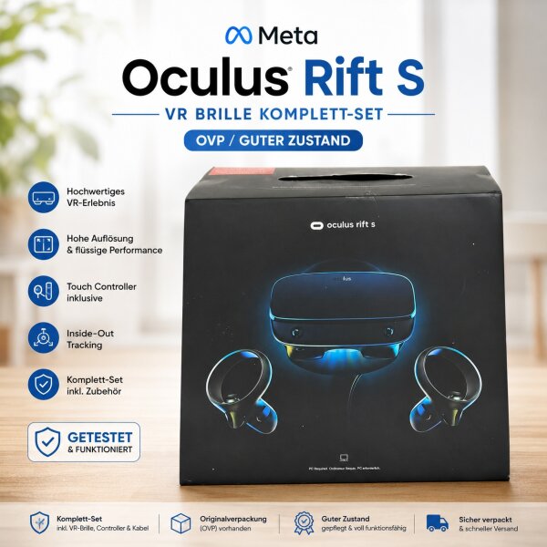 Meta Oculus Rift S - VR Brille Komplett-Set / OVP / Guter Zustand