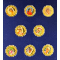 "Prinzessin Diana" 8 tlg. Medaillen Komplettset...