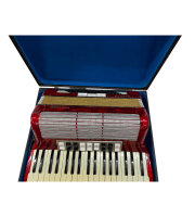 Hohner "Tango II M" Akkordeon / 96 Bässe / Rot / Koffer / Top Zustand