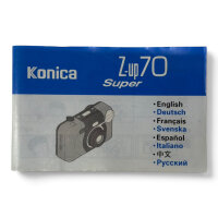 Konica "Z-up 70 Super" Kompaktkamera + Anleitung / Analog / Tasche / Top Zustand