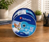 Verbatim CD-R 50x Spindel Rohlinge / 700MB / 52x...