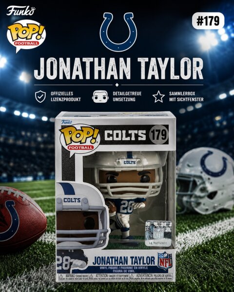 Funko Pop! Football "Colts" - Jonathan Taylor Vinyl Figur / #179 / Brandneu