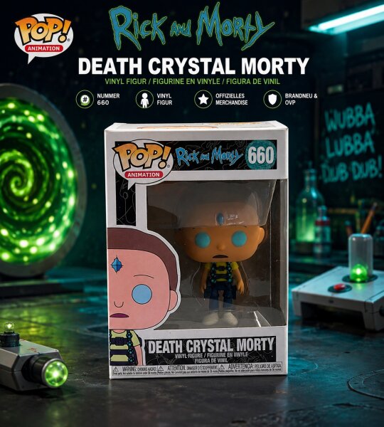 Funko Pop! Rick and Morty - Death Crystal Morty Vinyl Figur / #660 / Brandneu