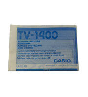 Casio "TV 1400" LCD Pocket TV (nur Anleitung) Top Zustand