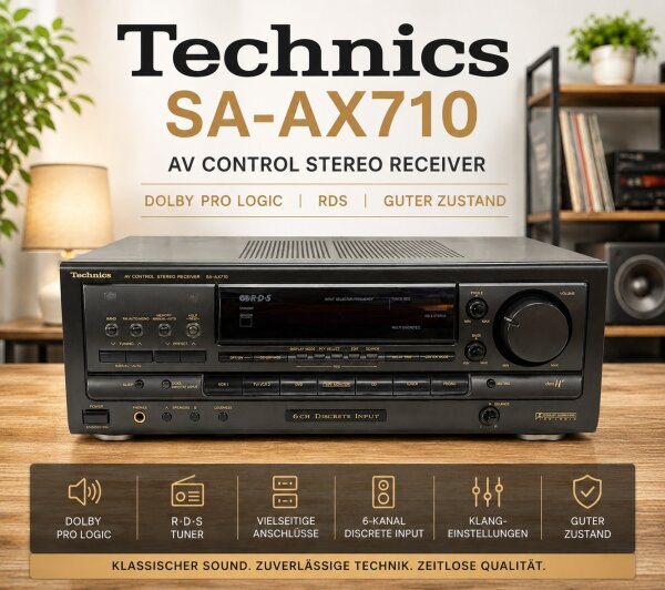 Technics "SA-AX710" AV Control Stereo Receiver / Dolby Pro Logic / RDS/Guter Zst