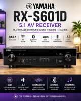 Yamaha "RX-S601D" 5.1 AV Receiver / DAB+ / WiFi / Bluetooth / HDMI /FB /Top Zst.
