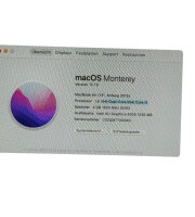 Apple MacBook Air 2015 / A1466 /13" /Intel i5 /1,6GHz /128GB SSD /MacOS Monterey