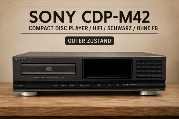 Sony "CDP-M42" Compact Disc Player / HiFi / Schwarz / ohne FB / Guter Zustand