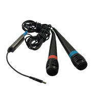 1x Paar Singstar Mikrofone + Adapter für Playstation 2 / PS2 / Guter Zustand