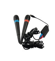 1x Paar Singstar Mikrofone + Adapter für Playstation 2 / PS2 / Guter Zustand
