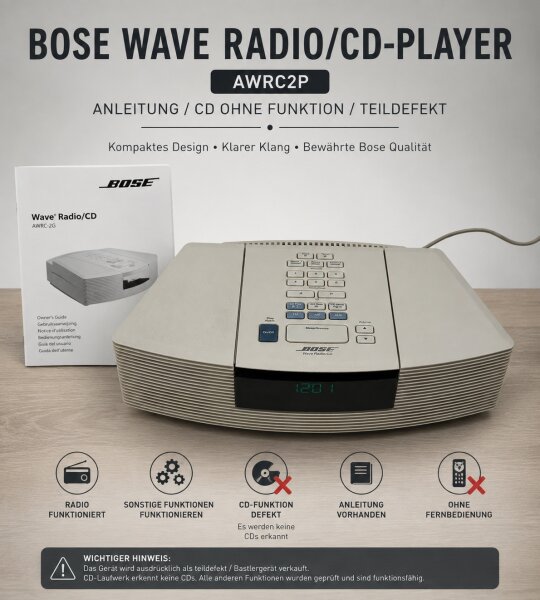 Bose "Wave" Radio/CD - Player / AWRC2P / Anleitung /CD ohne funktion /teildefekt