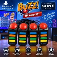 Original Sony Buzzer im 4er-Set / Playstation 2 & 3 / PS2/PS3 / Guter Zustand