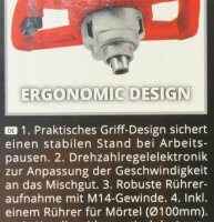 Einhell "TC-MX 1200" E Farb-Mörtelrührer / 1200W / Brandneu