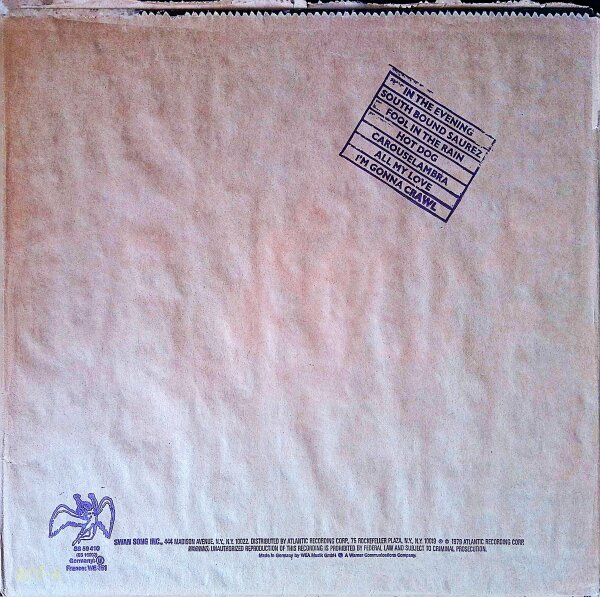 Led Zeppelin ‎– In Through The Out Door  - Vinyl, LP - VG- (Very Good Minus)
