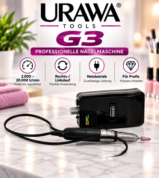 URAWA Tools Nagelmaschine "G3" + Zubehör / für Profis / ohne OVP / Guter Zustand
